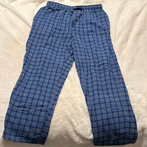 Blue Checkered Men's Flannel Pants